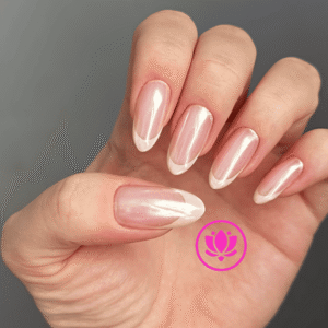 uñas largas naturales de color rosado brillante, color rosa plateado