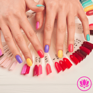 Esmaltes con variedad de colores, esmaltes orgánicos